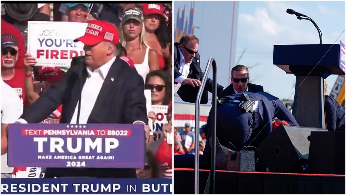 Video Captures Moment Donald Trump Was Shot At During Butler Rally  - | Photo: X/AP